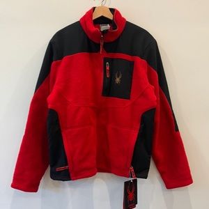 Spyder Outback Fleece Jacket in Black and Red - NWT